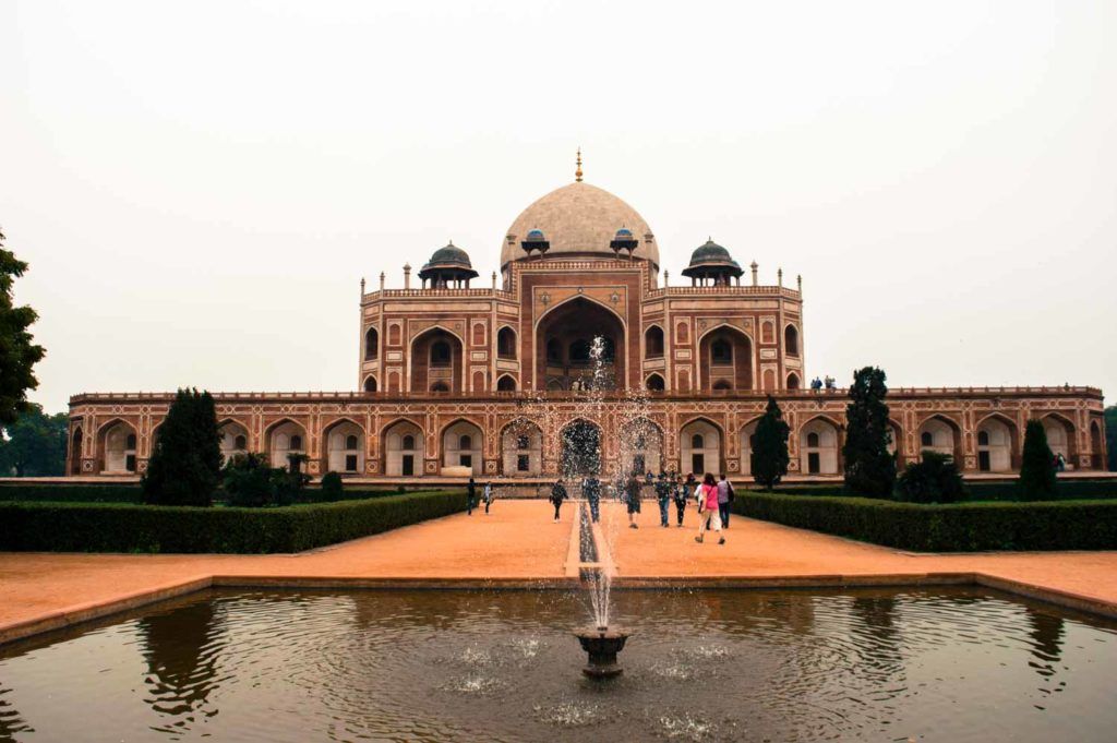 El edificio principal de la Tumba de Humayun, en Nueva Delhi