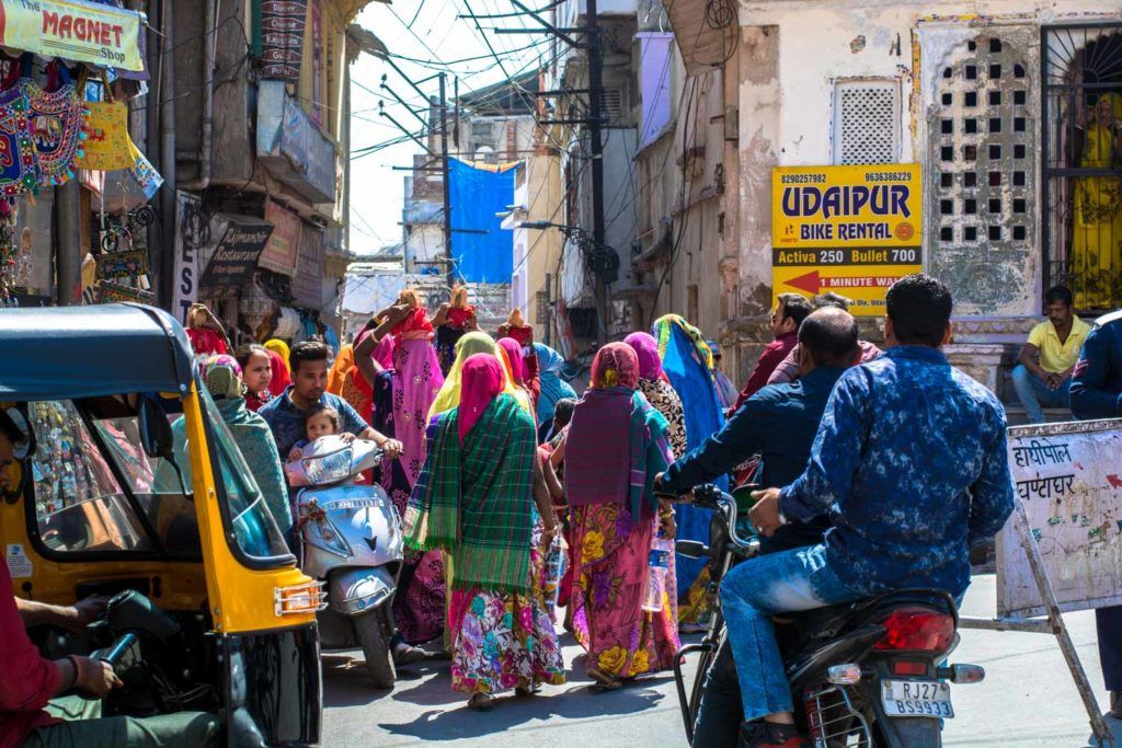 Las calles de Udaipur con su caos ordenado