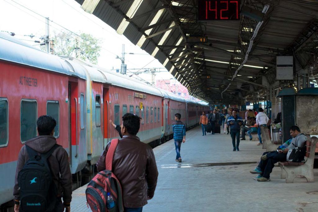 La estación de tren en Kanpur, en India