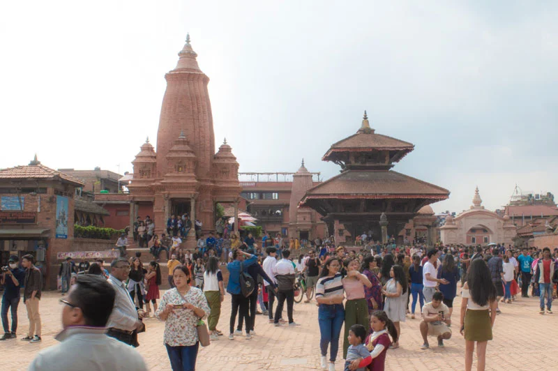 La plaza principal de Bhaktapur, en los alrededores de Katmandú, en Nepal