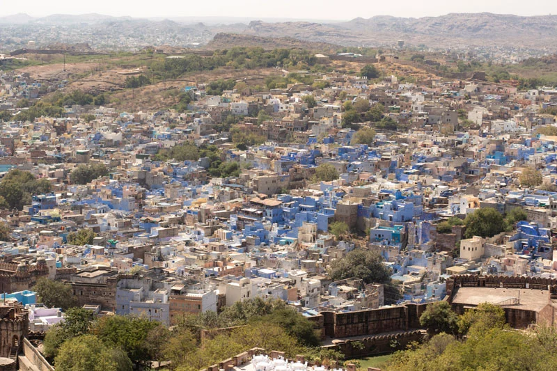 Desde lo alto Jodhpur es definitivamente azul