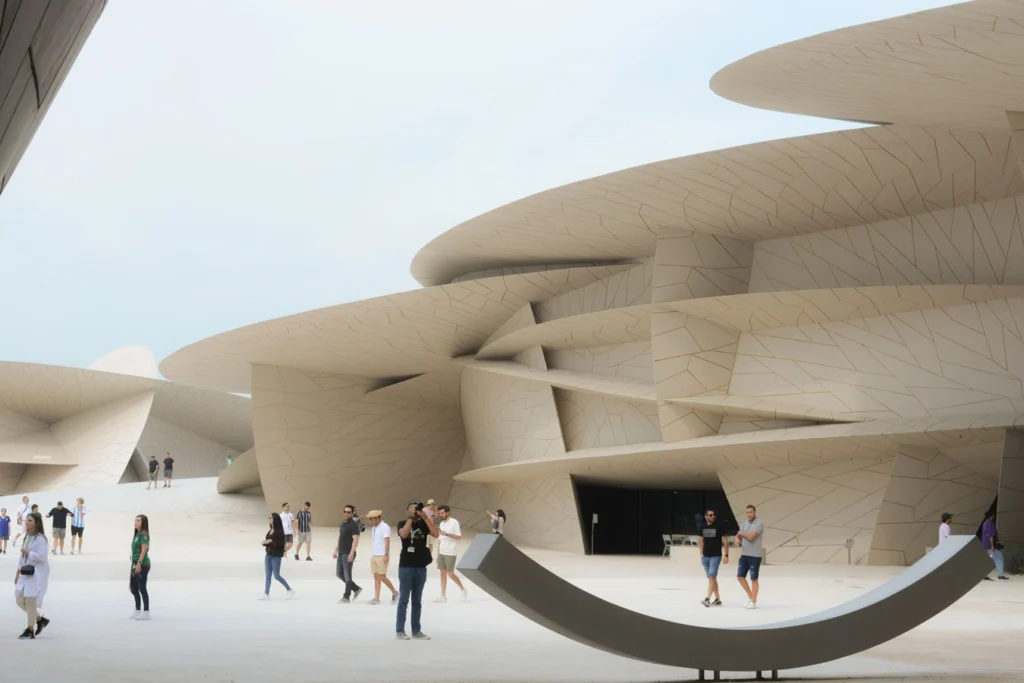 El edificio principal del Museo Nacional de Qatar