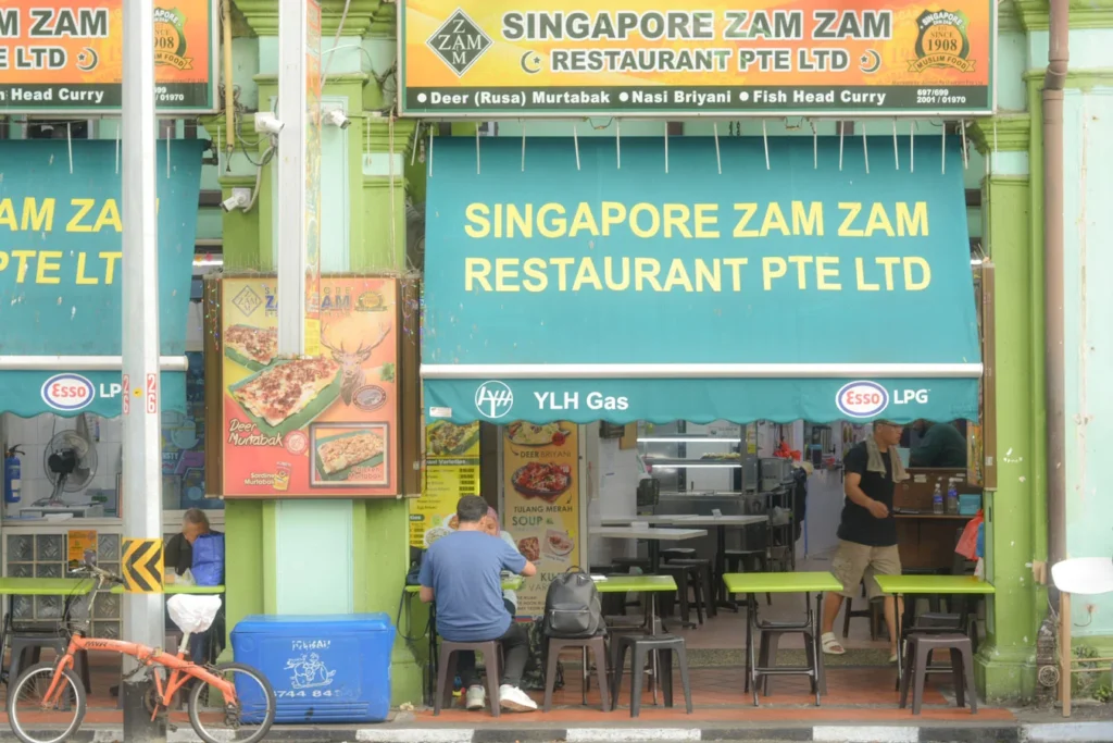 Restaurante indio en Singapur, en el centro de la ciudad