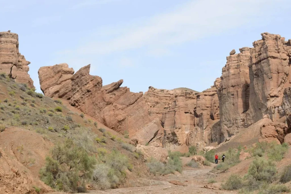 Las rocas del cañón Charyn en el Parque Nacional Charyn de Kazajistán