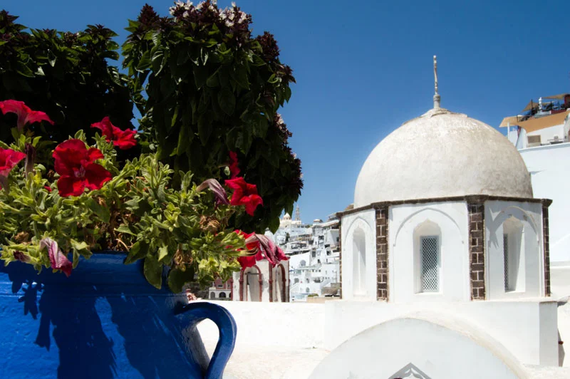 La isla de Santorini en Grecia