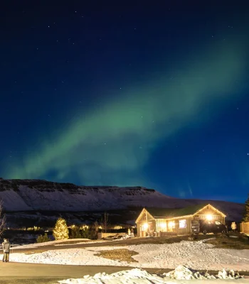 Cazando auroras boreales en Akureyri, en Islandia