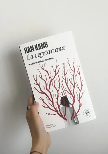 La portada del libro La vegetariana de Han Kang