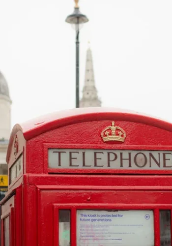 Una cabina de teléfono en Londres